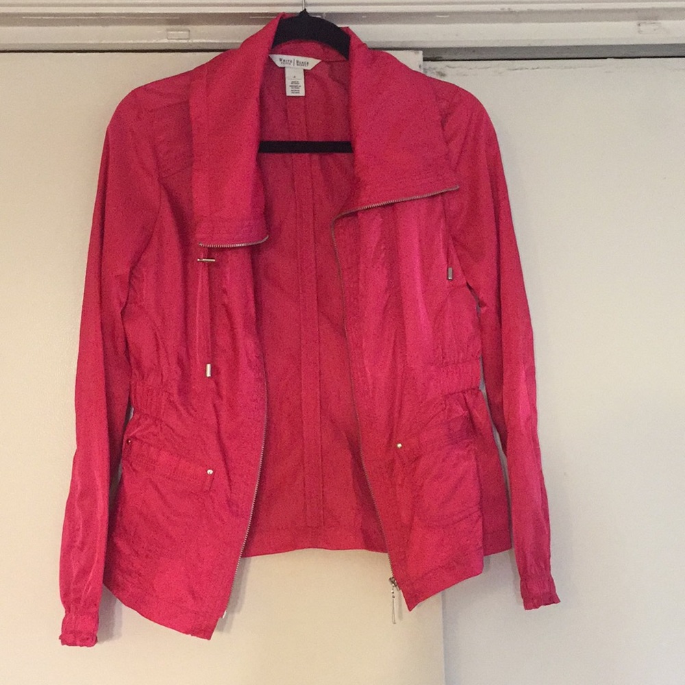 White House Black Market Pink Windbreaker